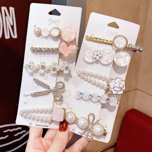 Jepit Rambut Mutiara 5 IN 1 Jepitan Rambut Fashion Wanita Dewasa Clip Set Jepitan Hair Pin Gaya Korea Hiasan Rambut Murah SH K22