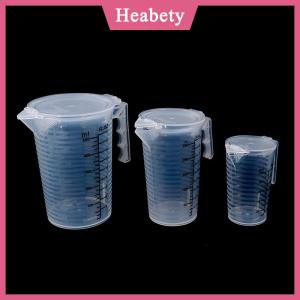 Heabety  100 250 500ml đo ly Jug rõ ràng Baking nhà bếp bột nước với bìa SC