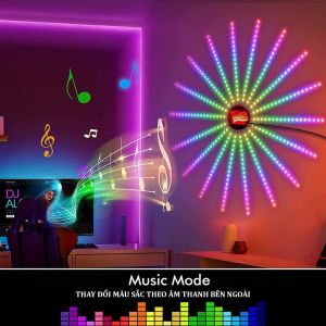 Đèn Led Pháo Hoa Chỉnh APP Trang Trí Giáng Sinh Lễ Tết Cực ĐẹpCảm Biến Theo Nhạc Kèm 16 Triệu Màu (JA SHOP)