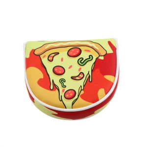 MEEU Pizza Pattern Golf Head Cover Soft And Durable PU Leather Golf Club Protector Outdoor Sports Protective Cover Wood Headcover Driver Fairway
