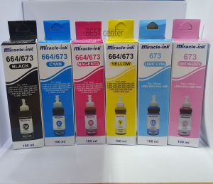 Tinta Printer Epson 664 & 673 L-series 100 ml Miracle Ink 6 Warna