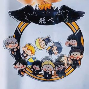 XINSU38 Roundness Rocking Toys Key Chain Acrylic Shaking Backpack Pendant Haikyuu!! Cute Car Interior Accessories Backpack Decoration