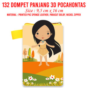Dompet Panjang 3D Seri Princess Karakter Dompet Anak Dompet Suvenir Gift Ariel Ana Pocahontas