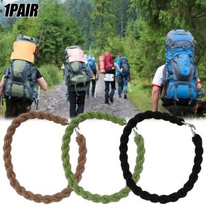 INNEED 2Pcs 18cm Trouser Leg Straps Polyester Black Green Khaki Leggings Elastic Rope Durable Leg Ties Rope Outdoor Hiking