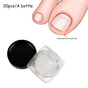 【READY STOCK】Paronychia Corrector Wire/20pcs Ingrown Toenail Pads/C-Shaped Pad Filling Groove/Flexible Nail Filler Tool