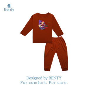Bộ dài tay cài vai in hình siêu nhân BENTY BT050 chất mềm mịn mát quần áo trẻ em chính hãng