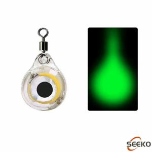 Seeko Fishing Lure Trap Light LED Eye Shape Fish Bait Luminous Lure Lamp