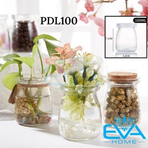 Bộ 3 Bình Bông Lọ Hoa Thủy Tinh Miệng Loe Tiên Ông Tặng Kèm Dây Bố Tự Trang Trí