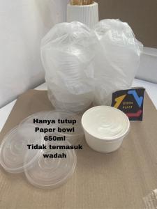 TUTUP PAPER BOWL/TUTUP MANGKOK KERTAS/LID TUTUP PAPER BOWL UKURAN 650ML 720 ML800 ML ISI 25 PCS DAN 17 0Z ISI 50 PCS FOOD SAVE TERMURAH
