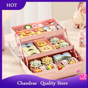 [Chandrae] ชั้นเก็บกิ๊บติดผมหลายชั้นสำหรับเด็กผู้หญิงกล่องเก็บเครื่องประดับที่คาดศีรษะเชือกคาดศีรษะของเด็ก