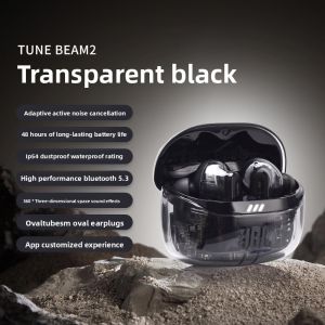JBL TUNE BEAM In-Ear True Wireless Noise-cancelling Bluetooth Headphones Sports Running Waterproof Headset Glass Style
