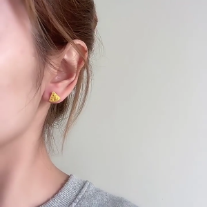 Phim Hoạt Hình Bông tai kẹp tai dễ thương chuột và phô mai bất đối xứng bông tai bắt mắt tiệc sinh nhật hạt bông tai Quà Tặng