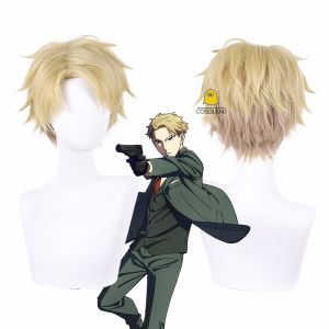 Spy X Family Loid Forger Cosplay Costume Twilight Outfit Light Green Suit Short Blond Hair Vest Shirt Tie Halloween Costume Carnival Party Prop