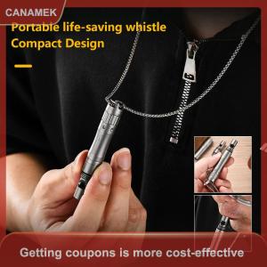 【CANAMEK 】 Ballpoint Pen Touch Screen Pen With Whistle Function 3.19 Spiral Pen Cap Design Titanium Pocket Pen