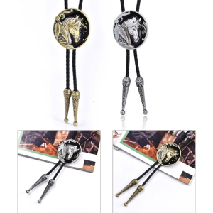 Có Thể Điều Chỉnh Bolo Tie Phổ Biến cao bồi miền Tây Thanh Thiếu Niên Nam Nữ Khiêu Vũ Cà Vạt Áo sơ mi cổ điển Relief Ngựa Mặt dây khóa
