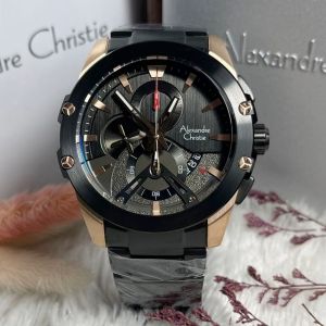 Jam Tangan Pria Alexandre Christie AC 6607 AC6607 AC 6529 AC 6651 AC 6596 Original Garansi Resmi 1tahun - Tali Rantai