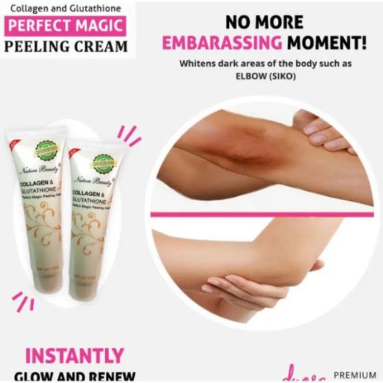 100g Nature Beauty Collagen and Glutathione Peeling Cream Authentic Collagen & Glutathione Perfect Magic Peel Cream Get Brighter and Glowing Skin