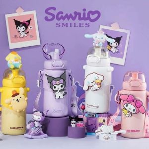 Botol Minum Stainless 316 Sedot Anak Bertali Melody Cinnamoroll Kuromi