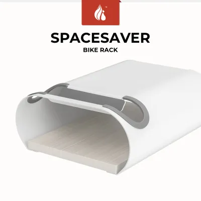 Squirrey Wall-Mounted Bicycle Rack Hanger 25kg Load Scuff-Free Steel Extra Storage Wheel Strap Space-Saving & Stylish
