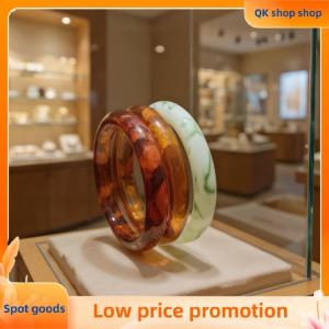 ✨QK shop✨ Smudged Resin Fine Bracelets For Women Vintage Acrylic Korean Fashion Jewelry Elegant Easy Match Simple Pulseras