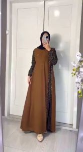 Jiran set gamis rompi 2 in/outer pisah/berlebel/terbaru/2in
