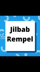 Jilbab Rempel Warna Orange Pet Garis Dua Syal Rempel