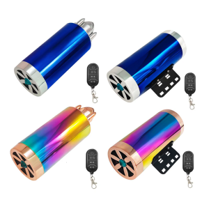 Steel Motorcycle Sound System with Rich Bass & Interactive LED Light Show High Performances Motorcycle Double Speaker