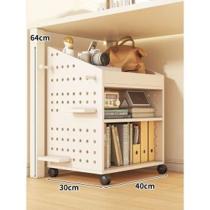 Movable Bookcases Shelving Book Cabinet Movable Book Shelf Rack Storage Large Capacity Schoolbag Rack with Wheels Movable Book Shelf Rack Cabinet