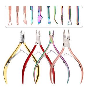 Myyeah คีมผิวหนังที่ตายแล้ว สีทอง/เงิน/สีเครื่องมือทำเล็บเท้าสแตนเลสหนังกำพร้าและเล็บเท้า