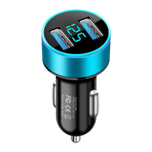 Dual-Port USB Car Charger - 3.1A High-Speed Charging with LED Display