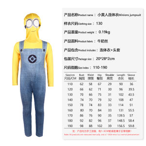 Halloween Despicable Me 2 Film Minions Minions cosplay Costume jumpsuit stage performance outfit