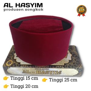 AL HASYIM SONGKOK KOPIAH MERAH Peci Merah AC Tinggi 15cm 20cm 25cm Berkualitas bahan tebal dan halus langsung dari produsen