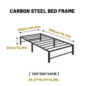 Minimalist Iron Frame Bed Metal Bed Frame 5 Sizes Heavy Duty Bed Premium High Load Bearing Single/Double Bed