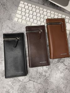 ERNEST Dompet Panjang Pria Bahan Kulit PU IMPORT Hitam/Coffee/Deep coffee