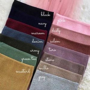 Bandana polos 1 warna rajut premium/ Ciput dalaman hijab sewarna kualitas pertama