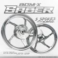 BOM RANGSIT BOMX  SABER CNC MAGS MIO SPORTY/SOULTY/MIO I 125/M3/CLICK 125/150/BEAT FI 14S 6 SPOKES. 