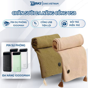 Chăn Sưởi Điện USB 3 Mức Nhiệt Choàng Sưởi Đa Năng Giữ Ấm Cơ Thể Dùng Làm Khăn Choàng Vỏ Chân Văn Phòng Thiết Kế Gọn Nhẹ Chất Liệu Mềm Mại Êm Ái Phù Hợp Làm Việc Học Tập Nghỉ Ngơi Dễ Sử Dụng Mang Theo Tiện Lợi Mùa Lạnh