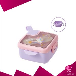 BabyShop-C940 Tempat Makan Anak Karakter Kartun dengan Mangkuk Set Sendok Garpu Gunting BPA FREE