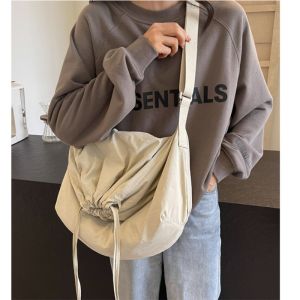 Large Capacity Bag Drawstring Crossbody Bag for Women Messenger Bag Sling Bag
