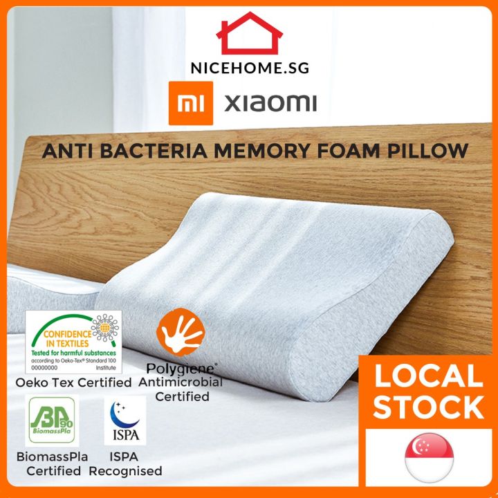 [Authentic] Xiaomi Ergonomic 8H Memory Foam Pillow Lazada