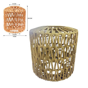 [Alex Do] Hot Sale 1 Piece Vintage Hanging Lampshade Handmade Woven Lamp Shade For Living Room Bedroom Hotel Simulated Rattan Light Fixture