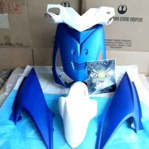 Cover Body Alus Honda Beat Karbu Tahun 2008 2009 Warna Biru Doff Putih Doff