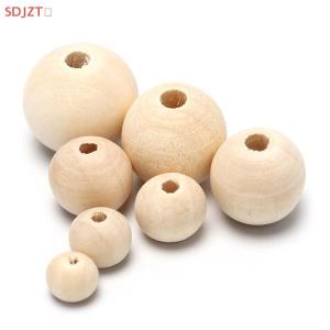 🚚【Local Express Delivery】🚚 Round Wood Spacer Bead Natural Unpainted Wooden Ball Beads DIY Craft Jewelry