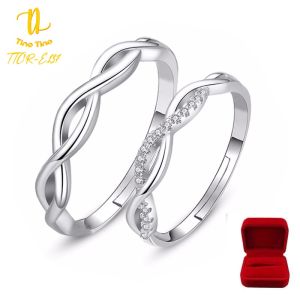 Cincin Tunangan Elegan E137 Zirconia Crystal & Platinum Elegan
