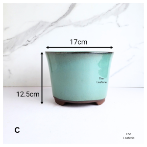 The Leaferie Petit Bonsai Pot (Series 75) Ceramic Plant pot Flowerpot Planter small purple sand pots