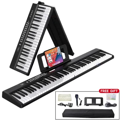 Digital Piano Portable Electronic Keyboard Piano 88 Keys Foldable Piano for Piano Student Musical Instrument