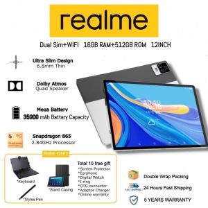 🔥BUY 1 ฟรี 16🔥 2025 ใหม่ ของแท้ 100% Realme P70 Pro แท็บเล็ต {16GB RAM + 512GB ROM} สมาร์ทแท็บเล็ต 12 นิ้ว Android แท็บเล็ตแท็บเล็ตราคาถู