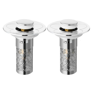 Universal Bathroom Sink Drain Plugs Press Appear Mechanism Hair Catcher Upgrades Tool Without Installation for Household