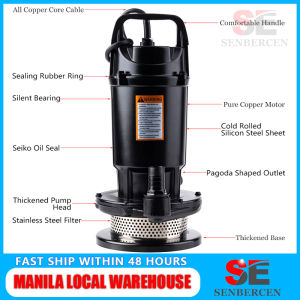 High-Flow Submersible Water Pump 1.0/1.5HP with Pure Copper Motor Corrosion-Resistant Efficient Power Delivery