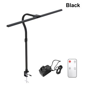 [✅SG Ready Stock] Desk Lamp Double Head LED Light Eyes Care Adjustable Clamp-on Desk Lamp For Study Gaming Work